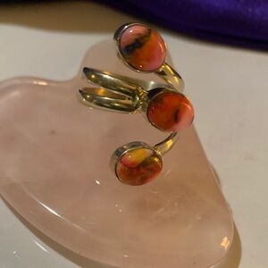 Gold and Pink Stone Women's Ring